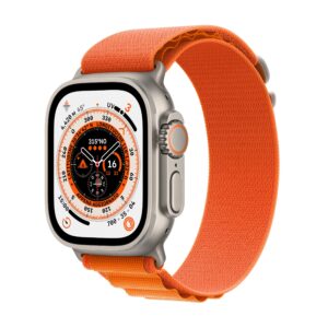 Apple Watch Ultra GPS + Cellular 49mm Large Titanium Case with Orange Alpine Loop Band
