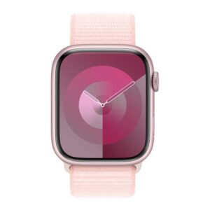 Apple Watch Series 9 GPS 45mm Pink Aluminum Case with Light Pink Sport Loop