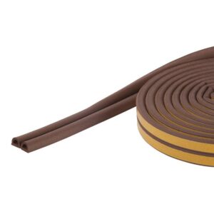 Προφίλ D Μονωτικό Αυτοκόλλητο Καφέ 6m 9x6mm
