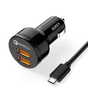 Φορτιστής Αυτοκινήτου Aukey CC-T8 2xUSB-A 36W Black