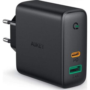 Φορτιστής AUKEY PA-D3 2XUSB USB / USB-C 5.4A 60W Black