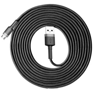 Data Cable Baseus Cafule micro USB 3.0m Grey Black CAMKLF-HG1