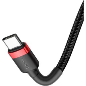 Data Cable Baseus Cafule Braided USB 3.2 USB-C male to USB-C male 2m Black CATKLF-H91