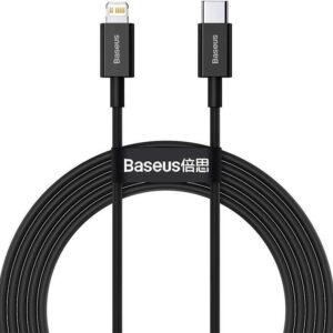 Data Cable Baseus CATLYS-C01 Superior USB-C to Lightning Fast Charge 20W 2m Black