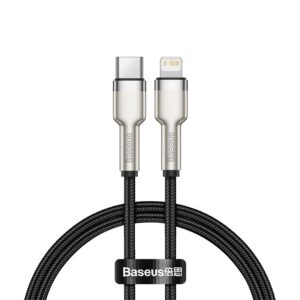 Data Cable Baseus USB-C to Lightning 0.25m Black