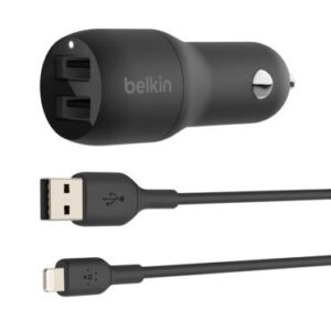 Φορτιστής Αυτοκινήτου Belkin CCB001BTBK 2xUSB 24W Black