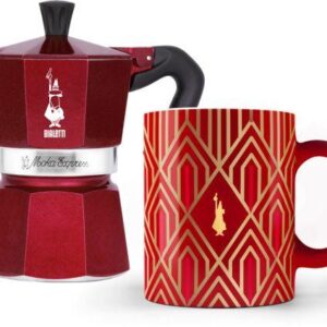 Μπρίκι Espresso Bialetti Déco Glamor Moka Express 3tz Red