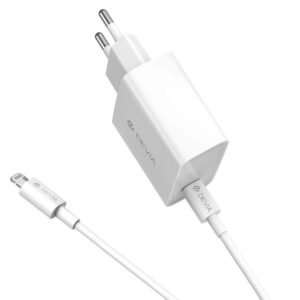 Φορτιστής Devia Suit EA269 USB-C 20W + Lightning Καλώδιο White