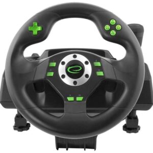 Τιμονιέρα Esperanza Steering Wheel Drift EGW101 PC/PS3 Black/Green