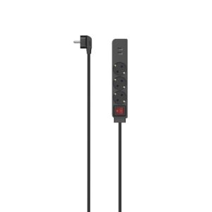 Πολύπριζο ασφαλείας Hama 3 θέσεων Black (223182)