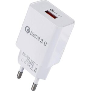 Φορτιστής Lamtech USB-A 18W Quick Charge 3.0 3A White