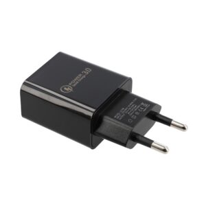 Φορτιστής Lamtech USB-A 18W Quick Charge 3.0 3A + microUSB Cable Black