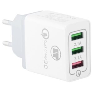 Φορτιστής Lamtech 3xUSB-A Quick Charge 3.0 3A/2x2.1A White