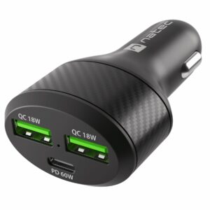 Φορτιστής Αυτοκινήτου Natec Coney 2xUSB-A/USB-C 84W Black