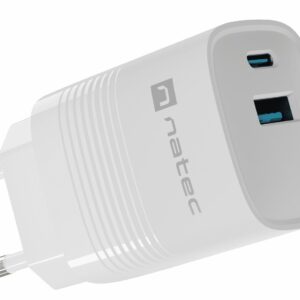 Φορτιστής Natec NUC-2140 USB-A/USB-C 30W White (No Cable)
