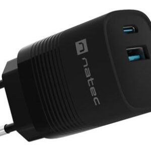 Φορτιστής Natec NUC-2141 USB-A/USB-C 30W Black (No Cable)