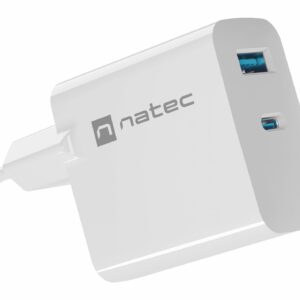 Φορτιστής Natec NUC-2144 USB-A/USB-C 65W White