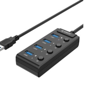 USB Hub Orico USB-A Black W9PH4-U3-V1