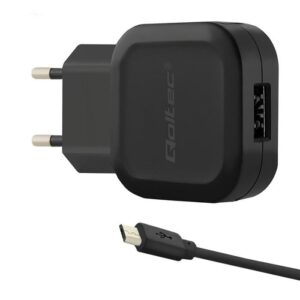 Φορτιστής Qoltec 50195 USB 12W + Micro USB Black