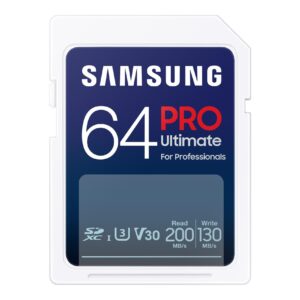 Memory Card 64GB Class 10 Samsung PRO Ultimate Full Size SDXC