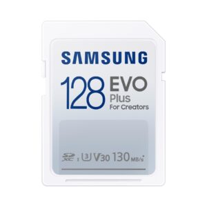 Memory Card 128GB Samsung SDXC Evo Plus For Creators 2021 Class 10 U3 V30 MB-SC128K/EU 130MB/s
