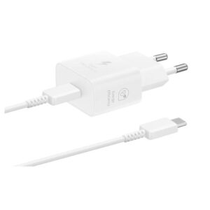 Φορτιστής Samsung EP-T2510XWEGEU USB-C 25W + USB-C Cable White