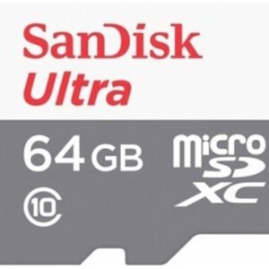 Memory Card 64GB Class 10 Sandisk Ultra microSDXC SDSQUNR-064G-GN3MN 100MB/s