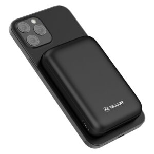 Tellur Compact Pro WPD101 Μαγνητικό Φορητό Power Bank 10.000mAh σε μαύρο χρώμα (TLL158381)