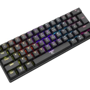 Gaming Keyboard White Shark Shinobi RGB Outemu Blue Switches Black US