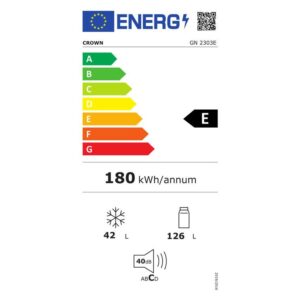Ψυγείο Δίπορτο Ελεύθερο Crown GN2303Ε White