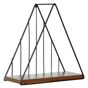Ράφι Τοίχου Forio Μαύρο/Καφέ MDF/Μέταλλο 25x11x25.5cm