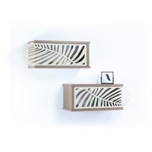 Σετ Ράφια Τοίχου ILLIA No 5 Καρυδί 55x20x22cm