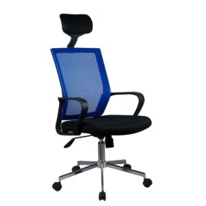 Καρέκλα Γραφείου ΦΟΙΒΗ Μπλε/Μαύρο Mesh 58x59x116-124.5cm