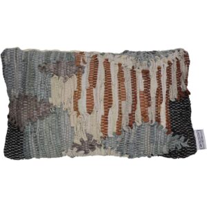 Μαξιλάρι Γκρι Δέρμα 30x50cm