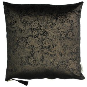 Μαξιλάρι Paisley Μαύρο Βελούδο 45x45cm