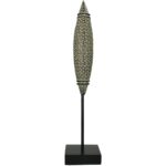 Διακοσμητικό Tribal Μαύρο Polyresin 10x10x45cm