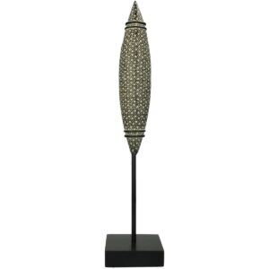 Διακοσμητικό Tribal Μαύρο Polyresin 10x10x45cm