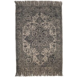 Χαλί Vintage Γκρι Βαμβακερό 120x180cm