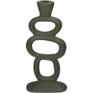 Κηροπήγιο Πράσινο Αλουμίνιο 15x7x30cm