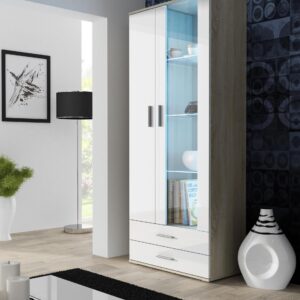 Βιτρίνα - Ντουλάπι CAMA MEBLE SOHOWITS6 DS/BI Sonoma oak 41x80x192cm