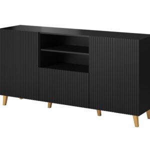 Συρταριέρα CAMA MEBLE PAFOS KOM150 CZ Black 42x150x82 cm