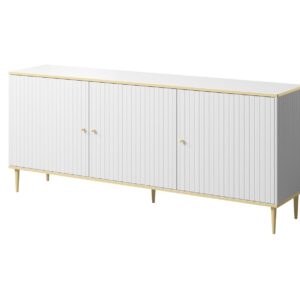 Συρταριέρα CAMA MEBLE GLAMOUR KOM ZŁ White 40x180x75.5 cm