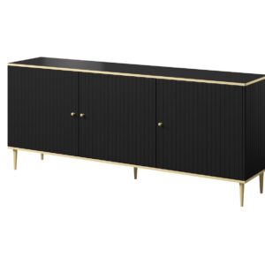 Συρταριέρα CAMA MEBLE GLAMOUR KOM CZ Black 40x100x75.5 cm