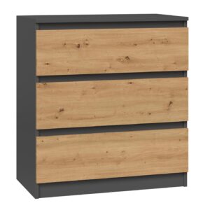 Συρταριέρα TOPESHOP M3 ANTRACYT/ARTISAN Anthracite 40x70x77 cm