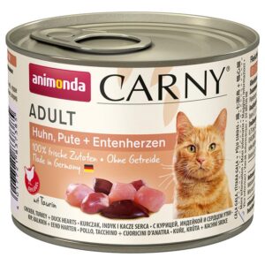 Υγρή Τροφή Animonda Carny Adult Chicken/Turkey/Duck Hearts 200g
