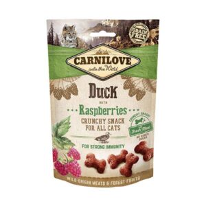 Λιχουδιές Carnilove Fresh & Crunch Γάτας με Πάπια & Σμέουρα 50gr