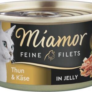 Υγρή Τροφή Γάτας Miamor Feine Filets Υγρή Τροφή Γάτας σε Κονσέρβα με Τόνο σε Ζελέ & Τυρί 100gr