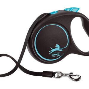 Flexi Πτυσσόμενο Λουρί Σκύλου Flexi Automatic M 5m Black/Blue