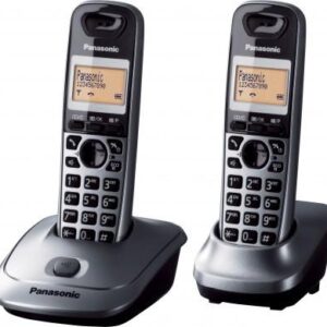 Ασύρματο Τηλέφωνο Panasonic KX-TG2512 Duo με Aνοιχτή Aκρόαση Grey