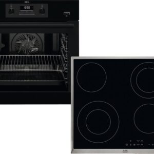 Set Εντοιχισμού AEG BEB351110B + Εστία Κεραμική AEG HK634021XB